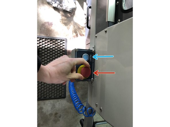 If the E-stop does not need to be released, report it.