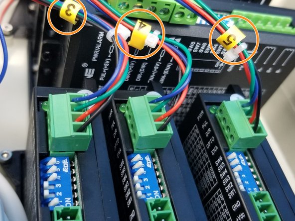 Repeat the process for M4 and M5 drivers, notice the labels