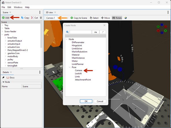 Did you know?  You can see one camera from another.  Add a second camera and try it!