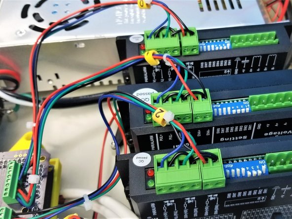 Grab one of the Bigger Driver's 4-pin Screw Terminal and wire it as shown in the first picture, Screw Head is pointing UP