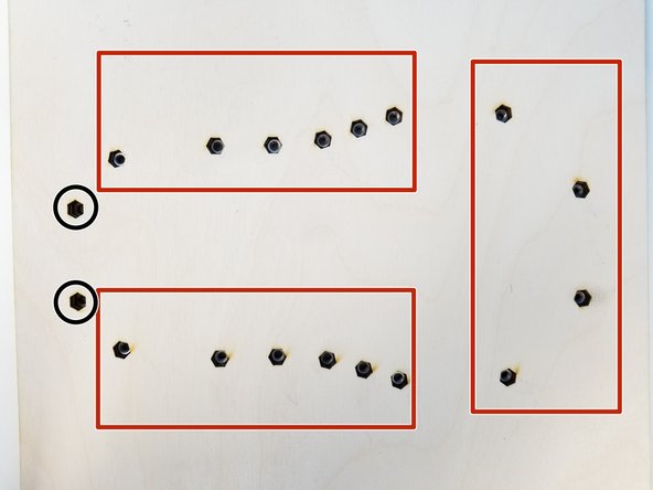 Insert all the M4 Hex Nuts in the Mounting Plate