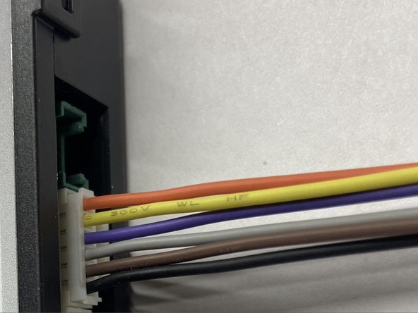 Connect wire from hood pin to gray wire on 6-pin pigtail (solder and insulate). Connect 6 pin pigtail to 6 PIN EXP port
