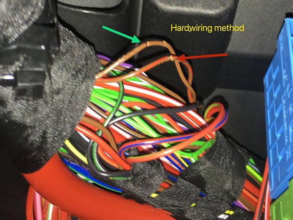 Alternatively, CAN wires can be connected to brown and brown/red wires in harness next to fuse box.