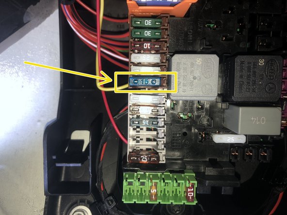 The WIGWAG harness comes with a red power lead terminating at a fuse holder terminal. This fuse will pin into the fuse box under the passenger floor