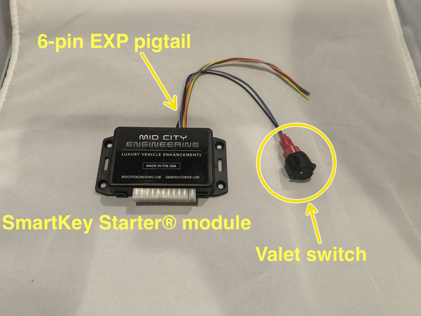 Turn valet switch so that the white dot is pressed in (remote start on)