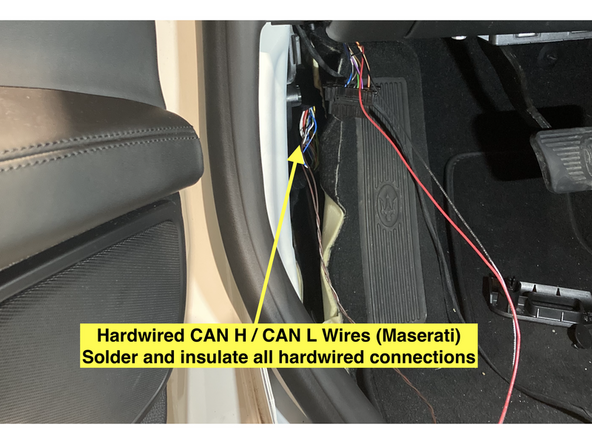 Solder and insulate all hardwired connections