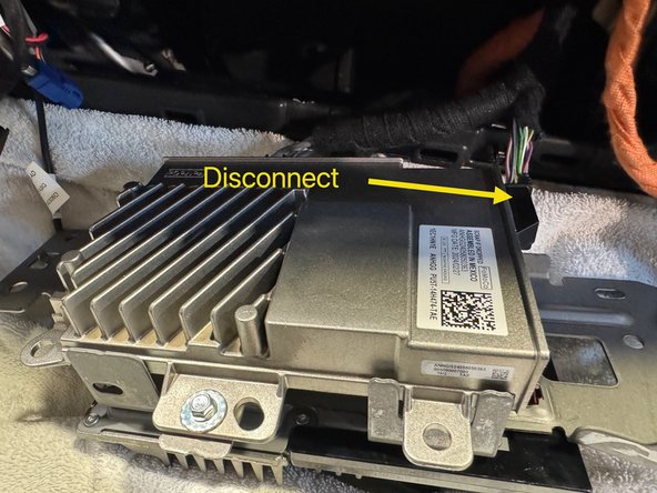 Disconnect black plug from gateway module