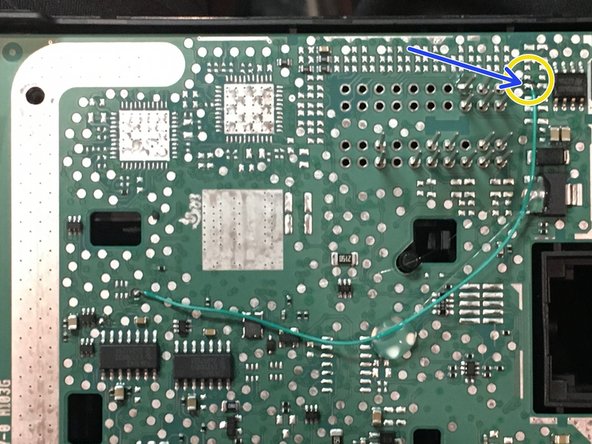 Add solder to second jumper point (shown in picture)