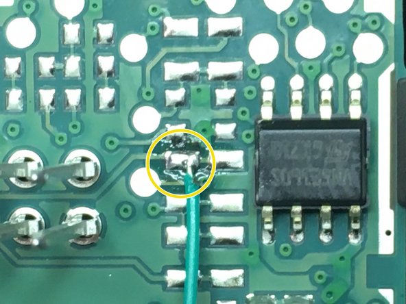 Solder other end of wire to point