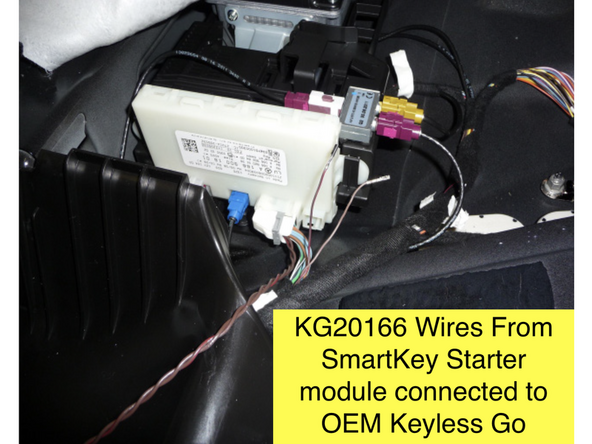 De-pin OEM brown wire and replace with provided brown wire from KG20166 harness