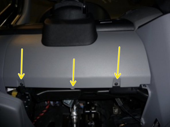 Remove (3) T25 screws from under dash panel