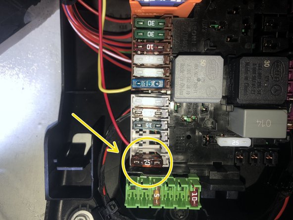 Provided in the kit is a red lead with a fuse and fuse holder terminal on the end. That wire must be run to the fuse box under the passenger side floor and will provide ignition power to the aftermarket radio and amplification to the antenna
