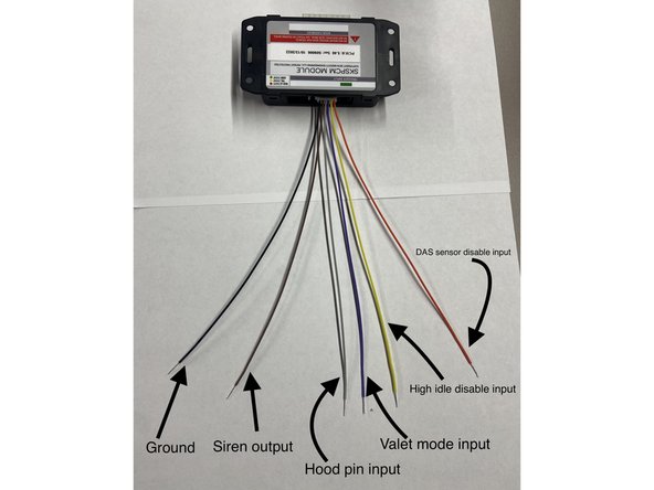 The SKSNG907 and SKSNG907RV with software version 5.26 and up include a 6 pin expansion port and pigtail. This is a 6 wire pigtail with a white plug. The gray wire is used for hood pin (required), as covered in step 20. With this port, you can also add optional expansions: