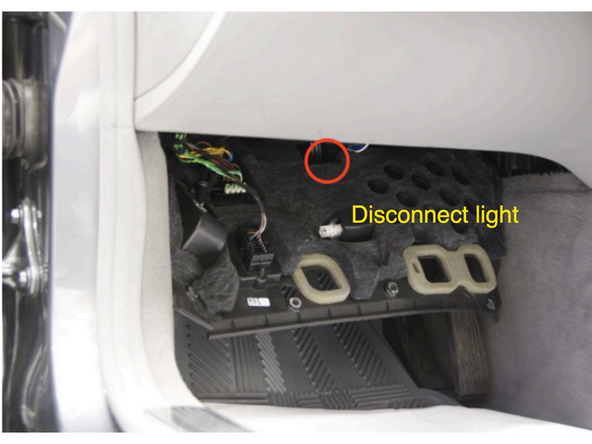 Remove (4) T-25 screws from driver’s underdash panel