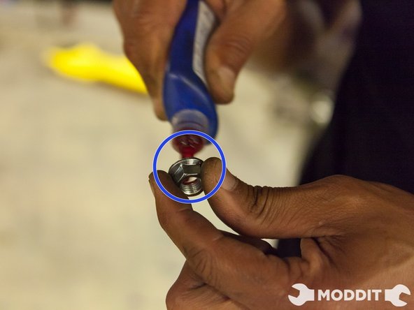 At this time it is a good idea to use loctite or any comparable thread locker the nuts for the exhaust