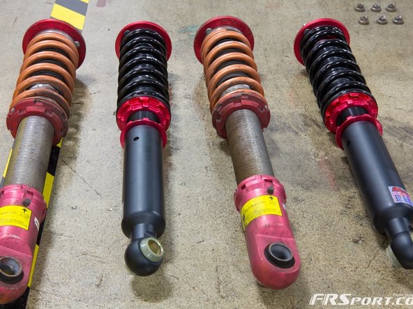 3lb per coilover, not bad. Lower, and lighter.