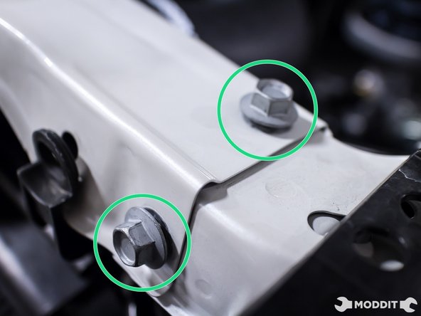 Reinstall and secure the six radiator support bolts.