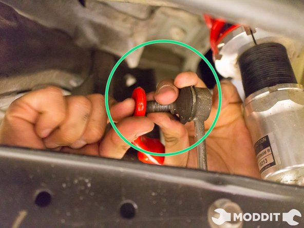 Unlike the front Tanabe Sway Bar install, with the rear bar we can secure the bar first and then follow up by lubing the sway bar bushings.