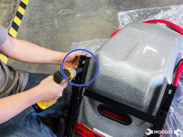 Once all the nuts and bolts are together on the rail, properly tighten all of them together.