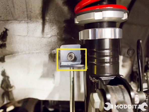 Once the bolts are torqued and set,you can go ahead and connect the sway bar end link.