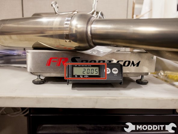 The Tanabe Medallion is nearly 18 lbs. lighter than the stock exahust!