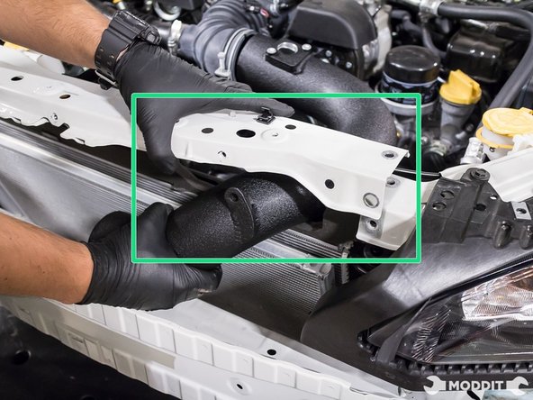 Connect the intake tube to the Perrin Cold Air Pipe.