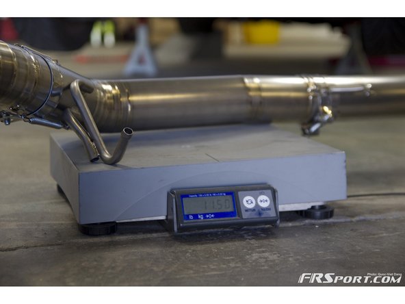 The Tomei Expreme Titanium Exhaust weighed in at just barely over 12 lbs with hardware!