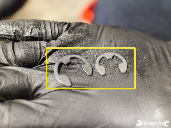 Secure stainless steel braided brake line to hard line with supplied locking clips