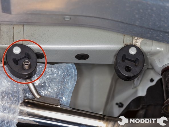 You will be using the rear left most hanger only. The other three hangers can come off and put aside.