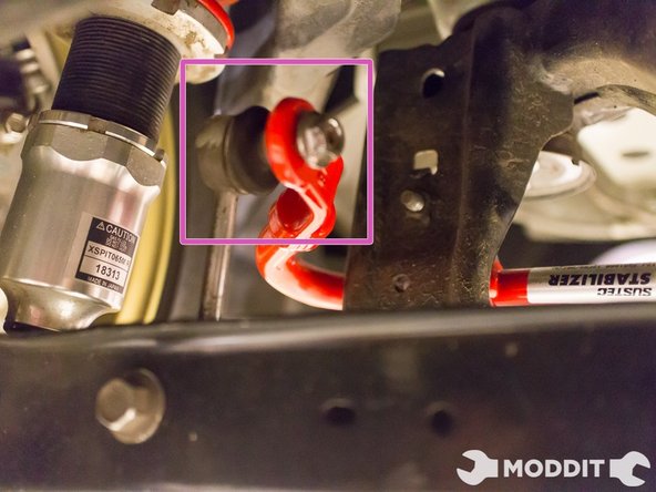 Complete your install by tightening the end links at both ends of the bar.