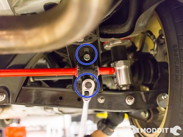 Once you are sure that all bolts are correctly threaded, you may now secure the bracket to chassis.