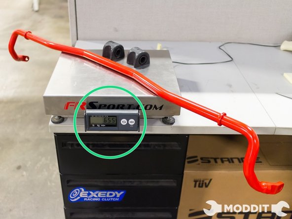 Although the Tanabe Sway bar is about .5 lbs heavier than the OEM Sway bar, the benefits of upgrading the bar outweigh the small weight difference.