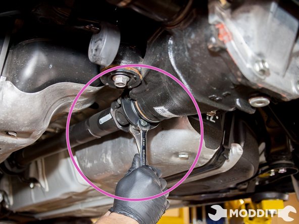 Uncouple to driveshaft to the differential.