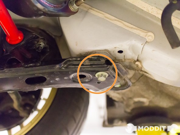 Follow the previous step by securing the rearmost bolts next.