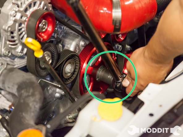 Place the vehicle in Neutral gear position and rotate the crank to make sure the belts are seated properly before turning on the vehicle.