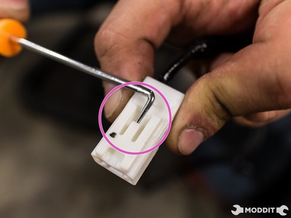 Carefully remove the buckle.