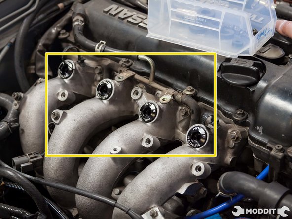 Install the rest of the injector seats to the intake manifold and confirm they're all the way in