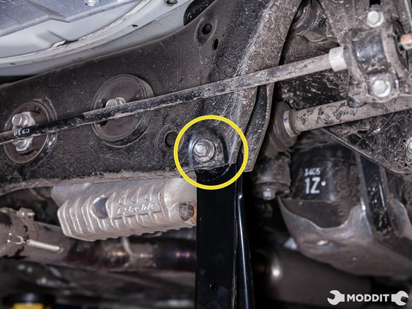 When installing the new control arm, begin with the innermost bolt.
