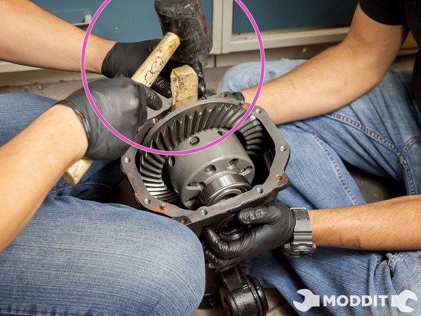 Making sure that everything goes in straight is very important. The unit needs to be straight and the bearing covers need to be in place as it is sliding inward.