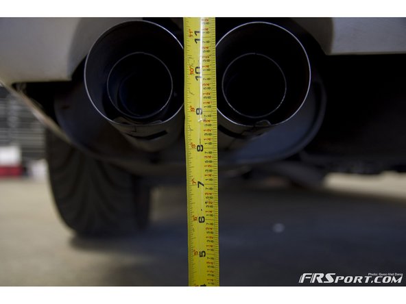 The stock exhaust has about 7&quot; clearance to the bottom of the rear muffer.