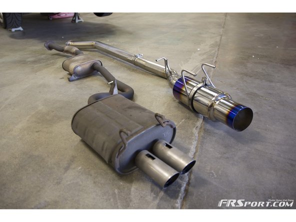 At this point, you can just install the next exhaust reverse of what you did to remove the old one.