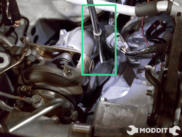 There is one on the interior to the shield itself; use the proper amount of extensions to reach