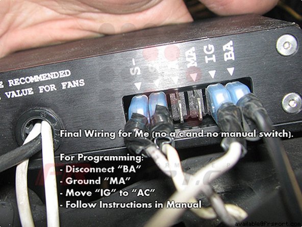 Reconnect the BA wire.