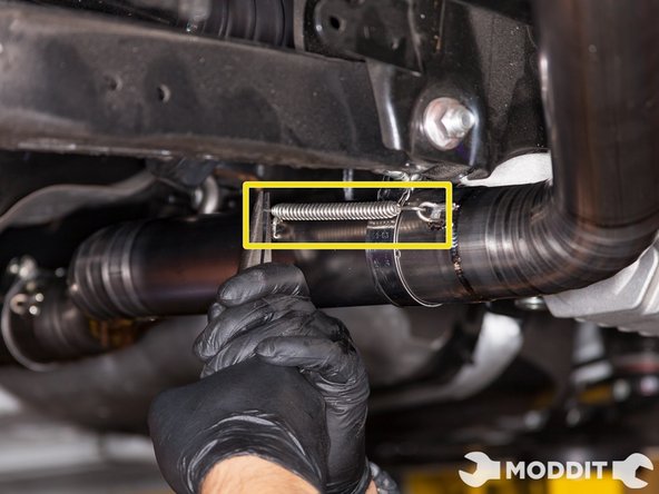 Once all the springs are installed, its time to tighten the T-Bolt clamps.