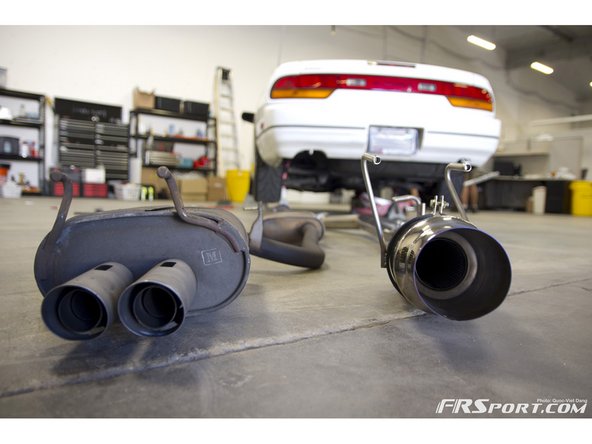 Since we had time during this write up, we wanted to compare the exhausts visually, check their weight differences, and see how clearance differed.