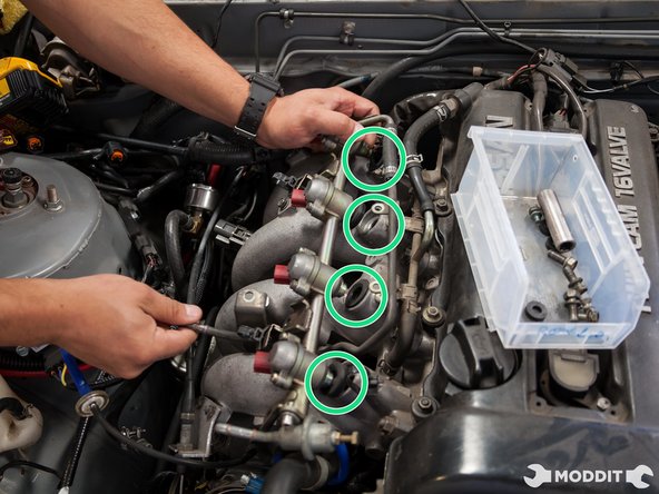 Be sure to remove all the injector seats and set them aside.