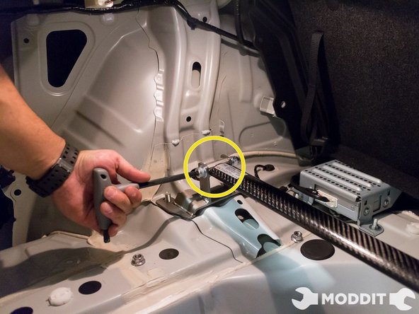 Before threading the strut nuts on, loosen the bolt that is holding the mounts to the bar itself. That way the bar will fall into place naturally.