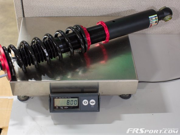 Here are some pictures of the differences between the coilovers- weight wise.