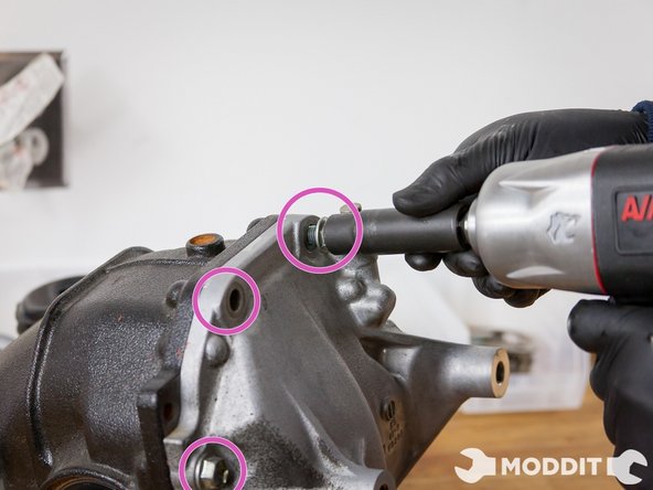 Place the DIF gasket over the surface that will be mated to the differential cover. Again if you do not have access to the gasket, Red RTV will do the trick. Make sure you place it on correctly as well.