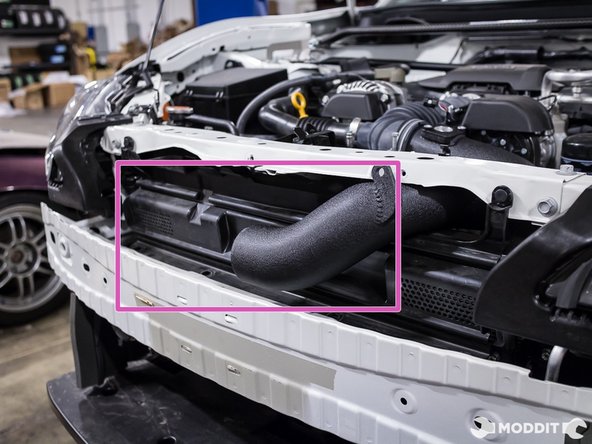 Reinstall and secure the six radiator support bolts.